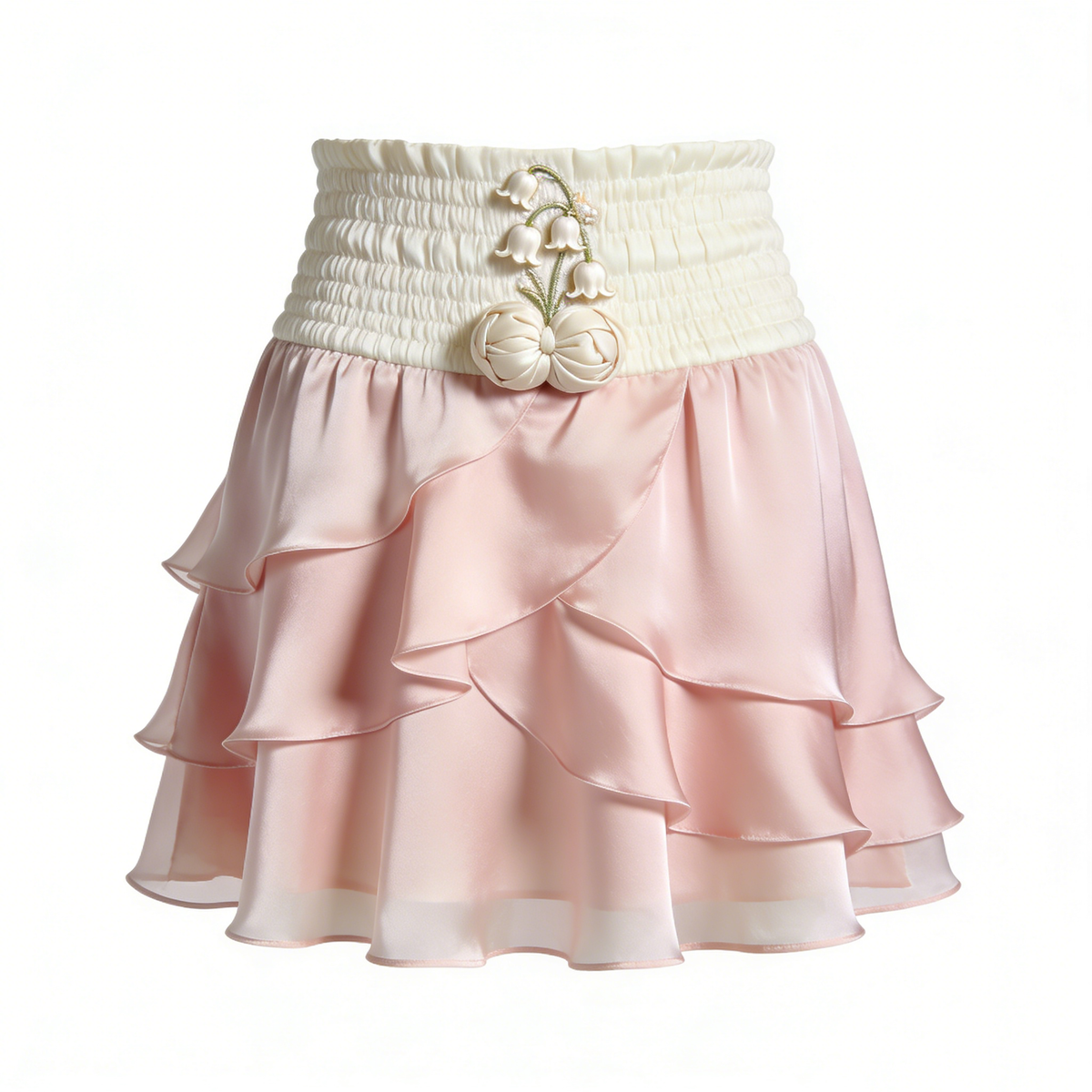 Blush Satin Mini Skirt