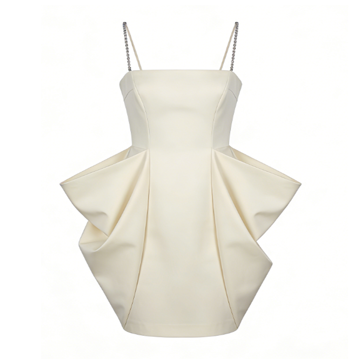 Three-Dimensional Pleated Slip Dress