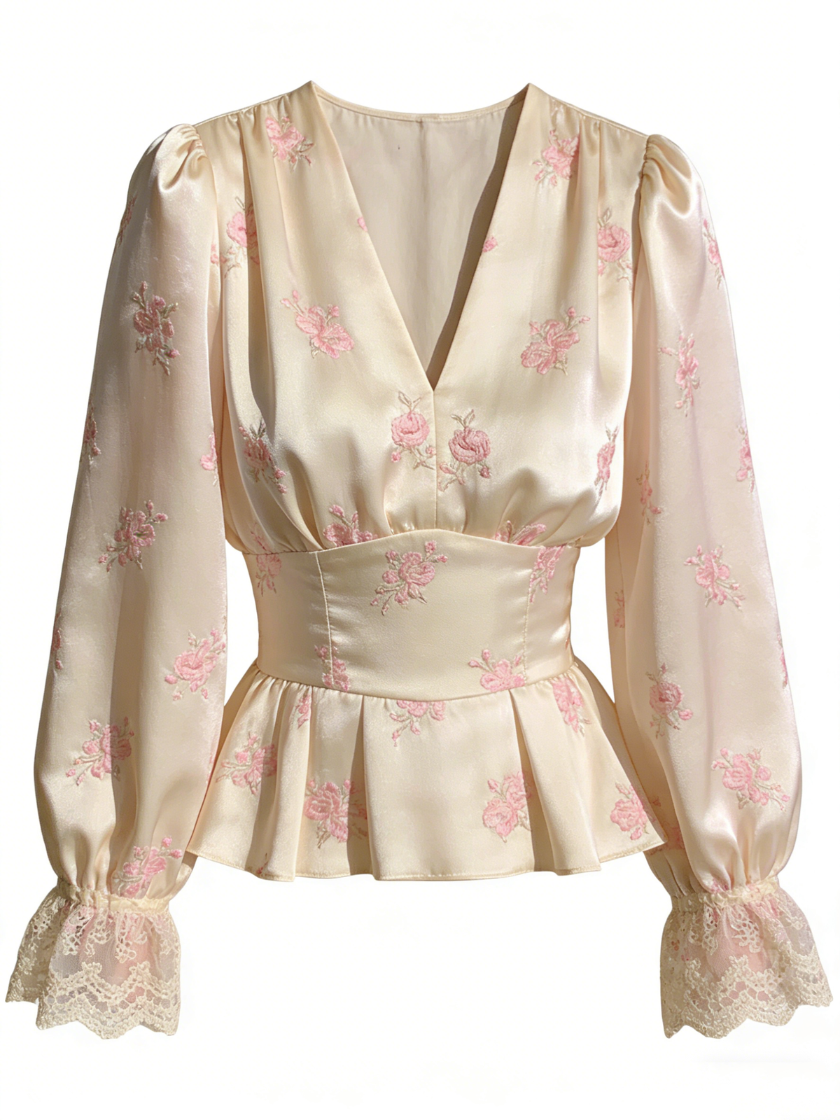Vintage-Inspired Satin Blouse
